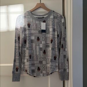 Polo by Ralph Lauren Gray and Red Patterned Pajama set